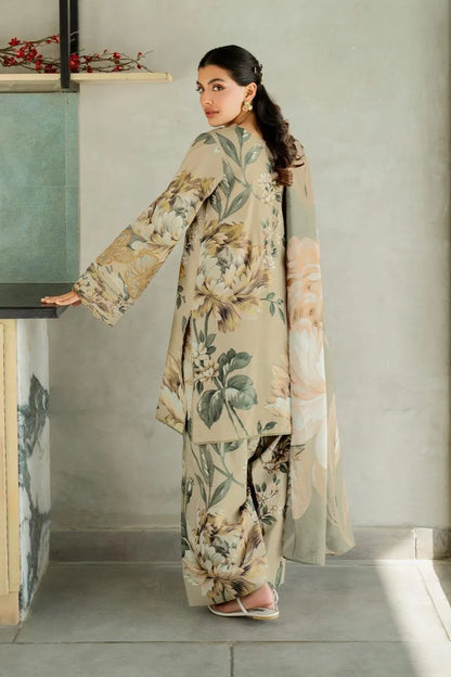Ivory Digital Print Lawn 3Pcs Set